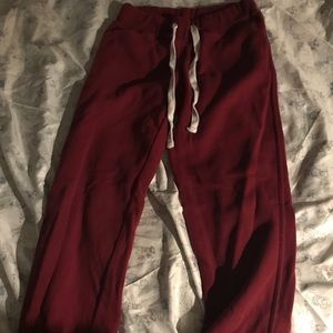 Maroon sweatpants